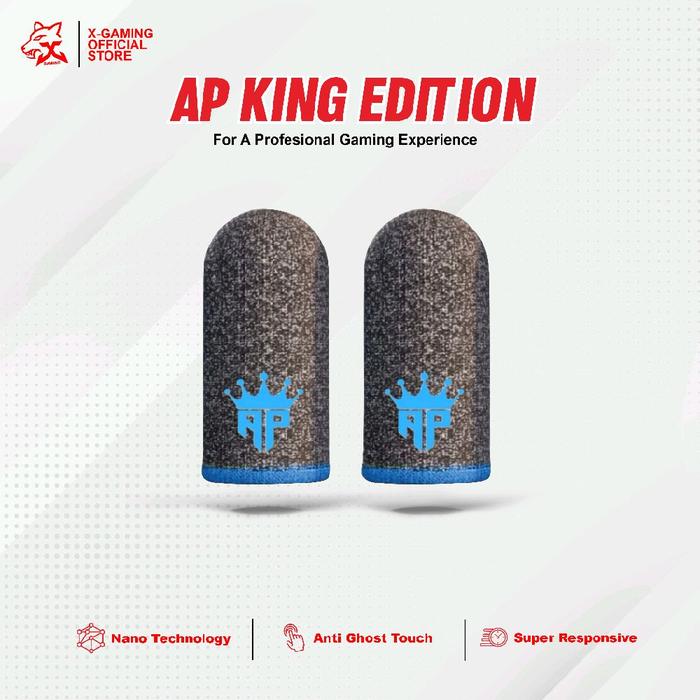 Gambar AP KING - Sarung Gaming Jempol AP KING Anti Keringat Finger Sleeve Carbon Touch  Game ff Pubg Mobile Legends Responsif - AP KING biru dari xgaming26 undefined Tokopedia