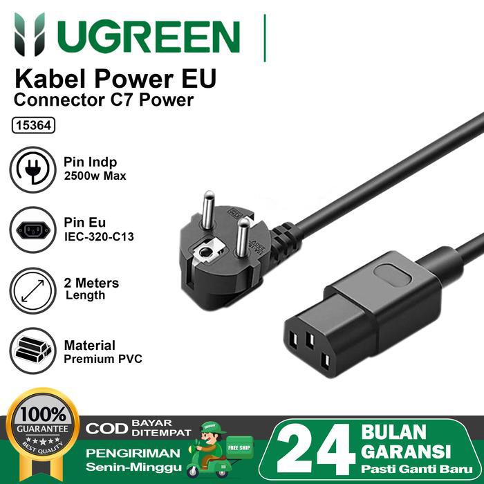 Gambar UGREEN Kabel Power CPU PC UPS Printer 2 Meter - 15364 2M dari Starcomp Solo undefined Tokopedia
