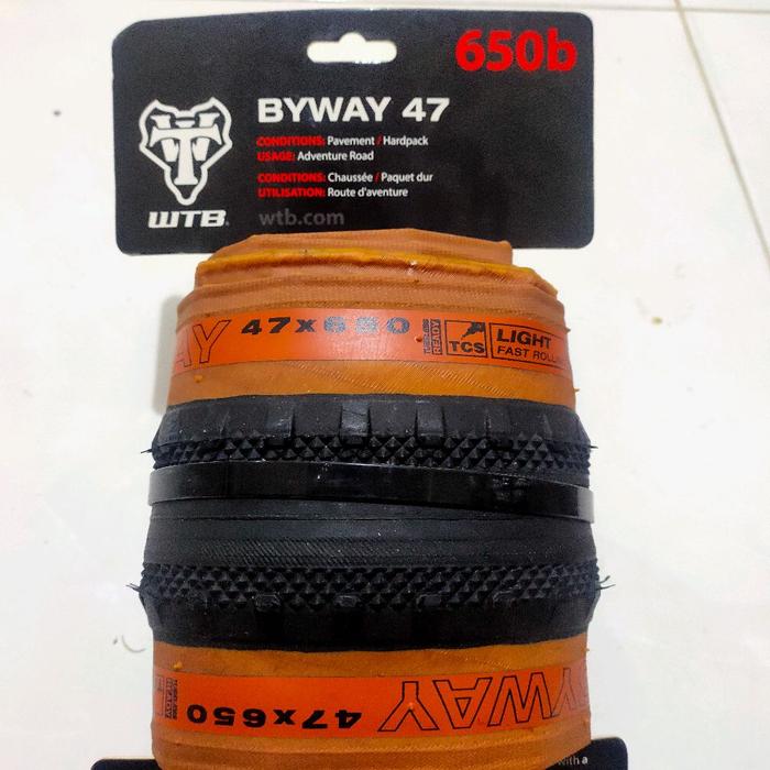 Jual Ban luar sepeda gravel road 650B 47 WTB Byway tanwall