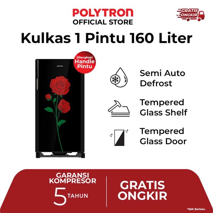 Gambar POLYTRON Kulkas 1 Pintu Belleza Varia 160 liter PRA 16DRX dari Polytron Indonesia_NEW undefined Tokopedia