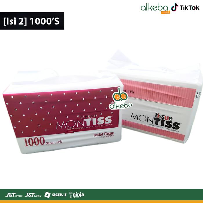 Gambar [Isi 2] Tisu Wajah Montiss 1000gr 2-Ply Jumbo 1000 Lembar - Facial Tissue Murah - Isi 2 Montis 1kg dari ALKEBA STORE undefined Tokopedia