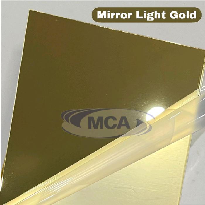 Gambar AKRILIK Mirror A4 GOLD / SILVER / ROSE GOLD / RED / BLUE / YELLOW - LIGHT GOLD dari Marga Cipta Anugerah undefined Tokopedia