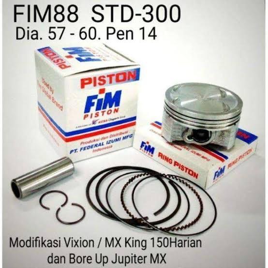 Gambar Piston FIM Yamaha Vixion Jupiter Mx Mx King Harian Pin14 FIM88 - Spesifikasi dari Double M Motoparts undefined Tokopedia