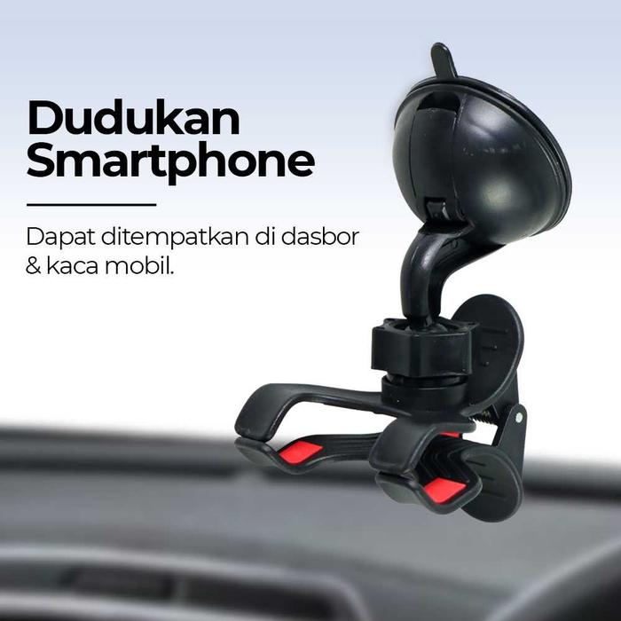 Gambar Lazy Dudukan Smartphone Tripod Car Mount Holder Smartphone - WF-329 - Hitam dari Mikopedia Store undefined Tokopedia
