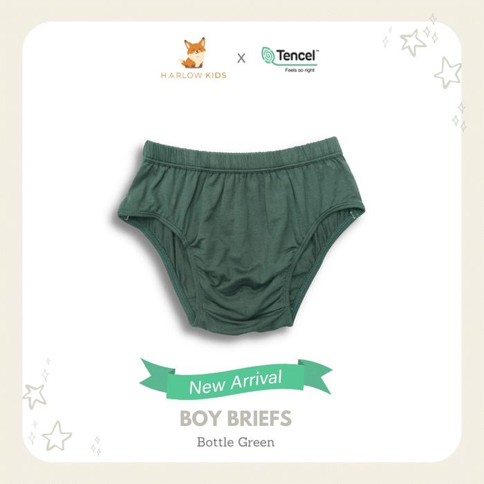 Gambar HARLOW KIDS - BOY'S BRIEFS SPECIAL SATUAN MADE FROM TENCEL™ MODAL FIBERS / PAKAIAN DALAM / CELANA DALAM ANAK TERMURAH BEST SELLER - BOTTLE GREEN, S dari WJ9 SHOP undefined 4 Tokopedia