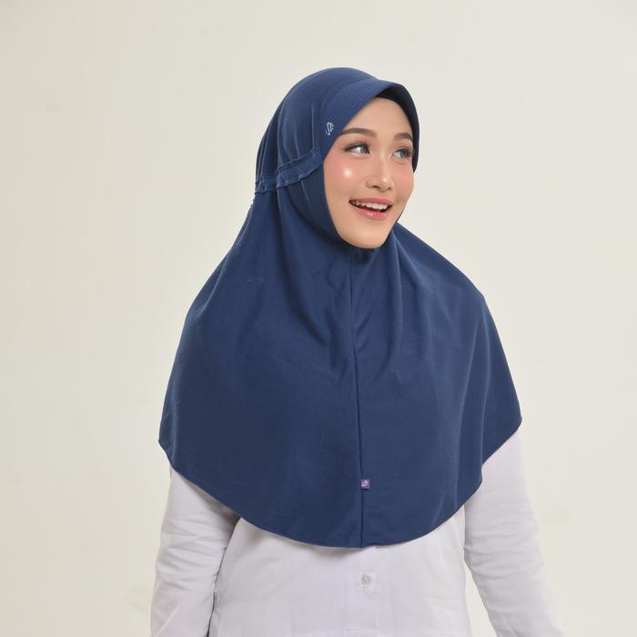 Gambar Rabbani [Navy Series] - Kerudung Sekolah Instan Rabbani Original Warna Navy Biru Dongker - INNOVA LX , XL dari Rabbani singaparna undefined Tokopedia