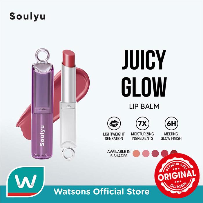 Gambar Soulyu Juicy Glow Lip Balm 05 Sheesh 3.2g dari Watsons Indonesia Official Store undefined Tokopedia