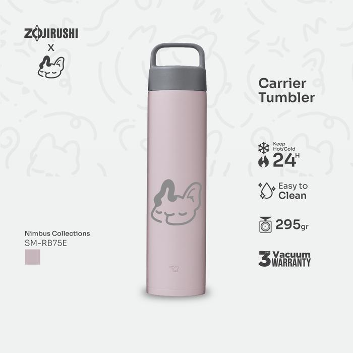 Gambar ZOJIRUSHI x NIMBUS Carrier Tumbler 750 ml SM-RB75E Vacuum Stainless - Tahan Panas/Dingin 24 jam Limited Edition - MERAH MUDA (PA) dari Zojirushi Indonesia undefined Tokopedia