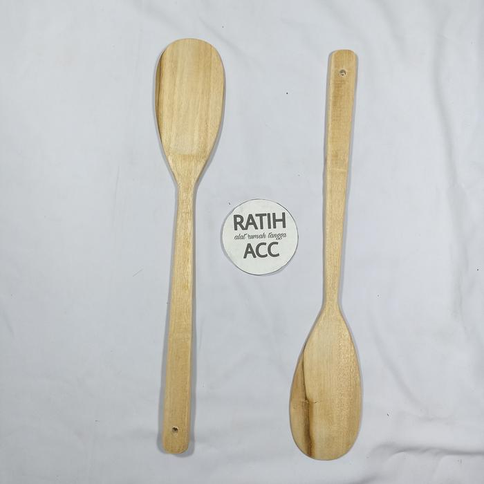 Gambar irus sutil kayu jati besar sotil sotel entong sodet codet sendok solet spatula - OVAL JATI BESAR dari Ratih ACC undefined 4 Tokopedia