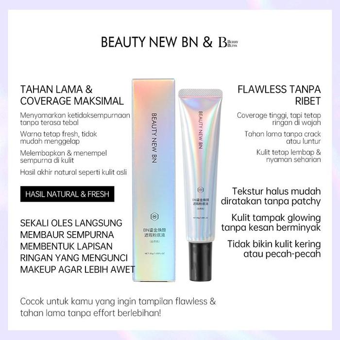 Gambar BN BB Cream Waterproof Tahan Lama & Coverage Maksimal untuk Kulit Glowing Tanpa Kesan Berminyak - Foundation dari BerryBliss ID undefined Tokopedia