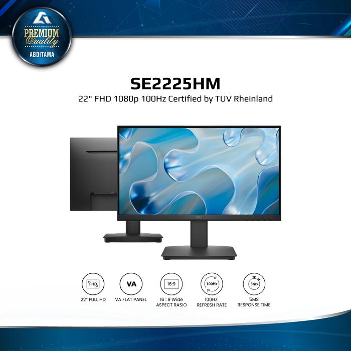Gambar Monitor LED DELL SE2225HM 22" | SE2425HM 24" | SE2725HM FHD 1080p 100Hz VGA x1 HDMI 1.4x1 VESA 100x100mm Breeze Through Everyday Tasks on This 21.5-inch Monitor with a Smooth 100Hz Refresh Rate and Certified by TUV Rheinland for 3-Star Eye Comfort - SE2225HM dari Abditama Official undefined Tokopedia