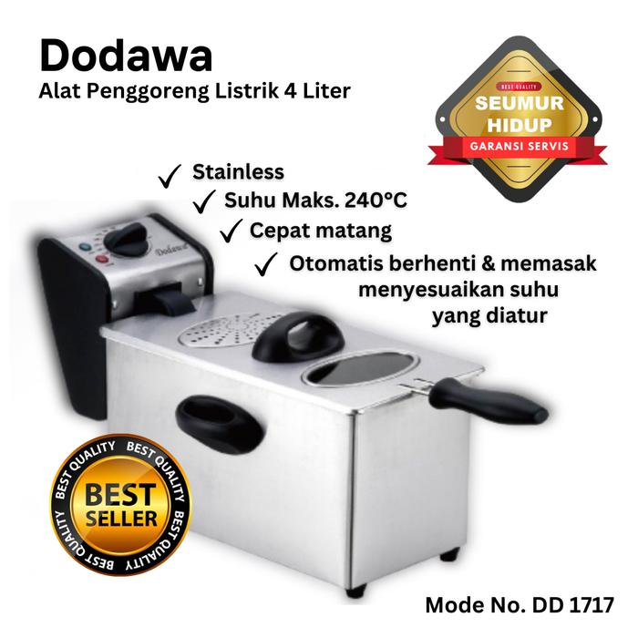 Gambar DODAWA Deep Fryer / alat penggoreng listrik / alat goreng listrik dari Dodawa undefined Tokopedia