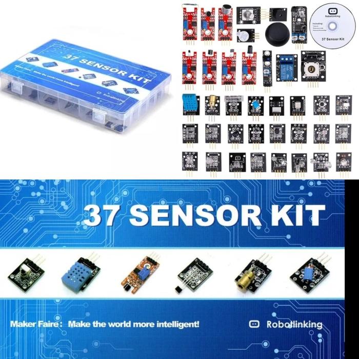 Gambar High Quality Sensor Kit 37 in 1 Box + CD Tutorial for Arduino dari Arduino Store undefined Tokopedia