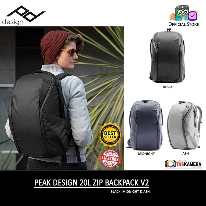 Gambar Peak Design Everyday Backpack Zip 20L V2 NEW - Tas Kamera - ASH dari TasKamera-ID undefined Tokopedia