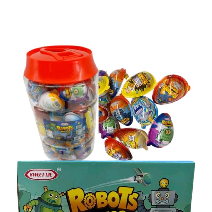 Gambar Kinder Joy Robot Coklat isi 60 pcs Chocolate Snack Toples Cemilan Cokelat Manis dari jellyberus undefined Tokopedia