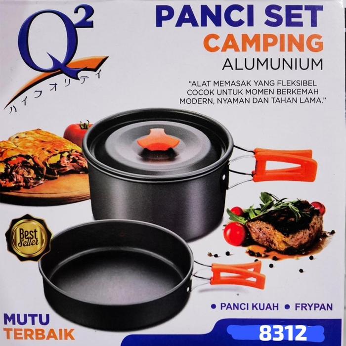 Gambar Panci Set Camping Q2 8312 Alat Masak Camping Cooking Set Camping-new - hitam dari Blora Store Electrik undefined Tokopedia