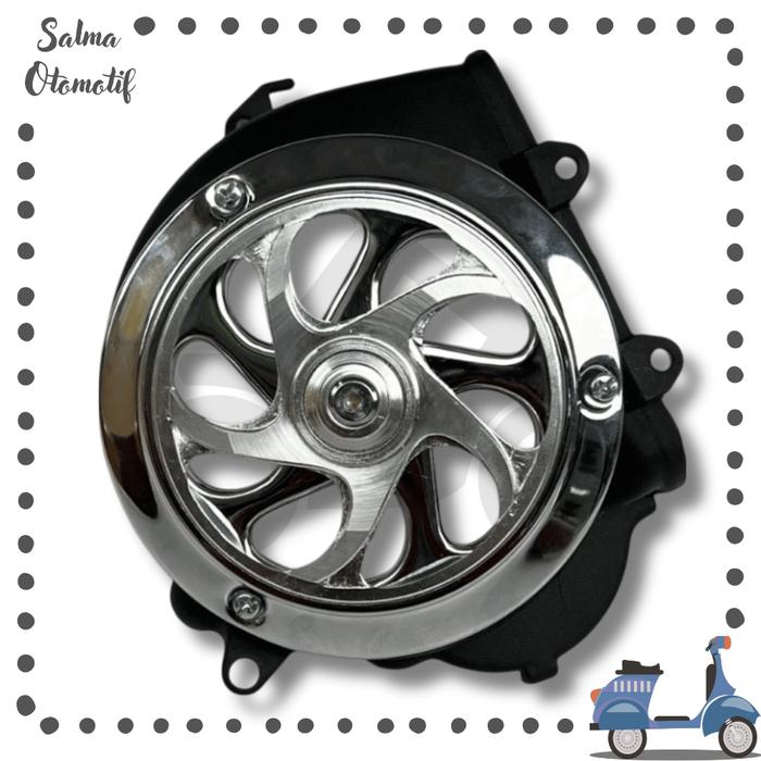 Gambar Cover Tutup Kipas Beat Karbu Satu Set Spinner Big Project Two Tone Chrome - silver dari SALMA OTOMOTIF undefined Tokopedia