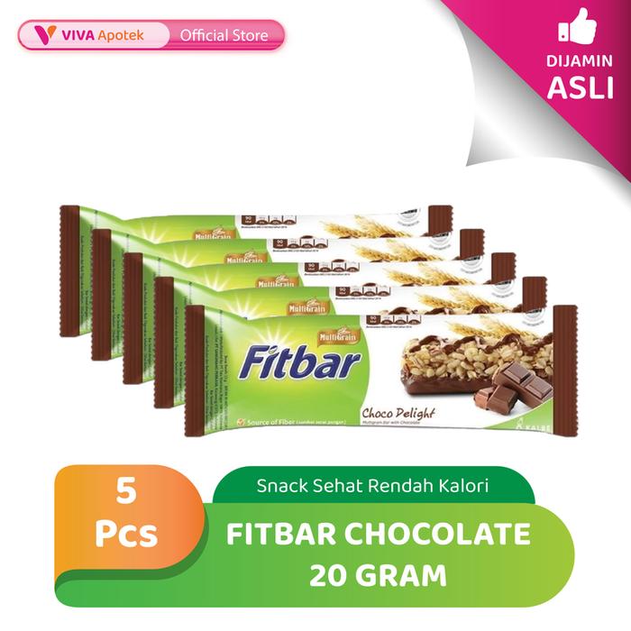 Gambar Fitbar Chocolate Snack Sehat Rendah Kalori 20 Gram (Pack - 5 Pcs) dari VIVA APOTEK undefined Tokopedia