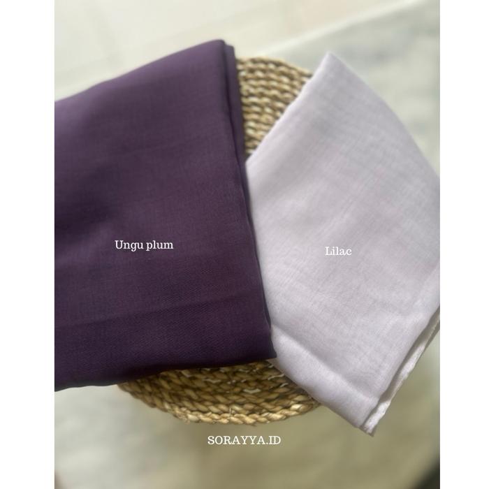 Gambar Jilbab segiempat paris ori polos by sorayya - Ungu plum dari PESANSORAYYA undefined 4 Tokopedia