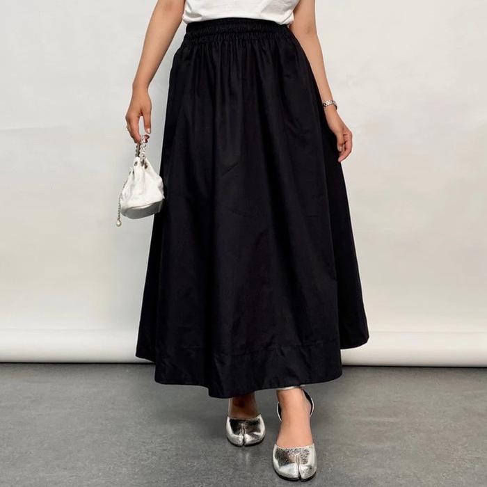 Gambar RADEYA - Rosie Maxi Skirt - Rok Wanita Basic A Line Panjang - Black, S-M dari RADEYA_NEW undefined Tokopedia