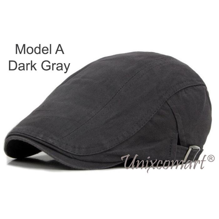Gambar Patino Hat Topi Flat Cap Pet Pelukis Sutradara Dewasa - Model A Dark Grey dari Unixcomart_NEW undefined Tokopedia