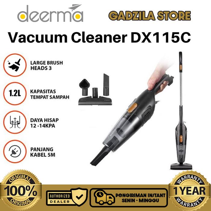 Gambar DEERMA DX115C Vacuum Cleaner 2in1 Handheld Penyedot Penghisap Debu Rumah Mobil Portable - Dx115C Black dari GADZILA STORE undefined Tokopedia