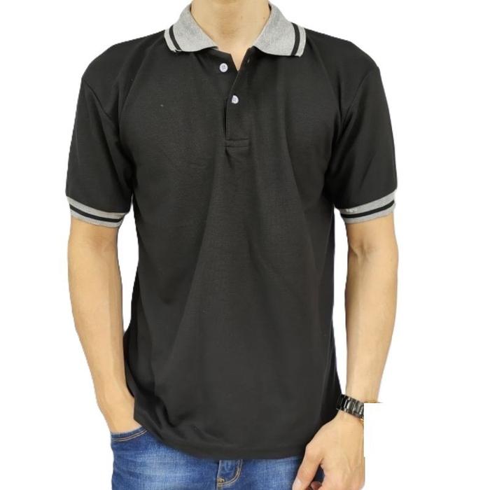 Gambar KAOS POLO SHIRT LENGAN PENDEK KERAH KOMBINASI BAJU PRIA WANITA POLOS WARNA HITAM PUTIH COKLAT KUNING MERAH ABU BIRU HIJAU ORANGE PINK M L PASTEL UNGU LILAC CREAM NAVY MAROON - KERAH HITAM, M dari ESUTO Store Indonesia undefined Tokopedia