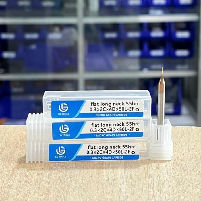 Gambar Endmill 55 HRC 0.3 0.5 1 2 3 4 5 6 8 10 12 14 16 20 mm 4F 4 Flute Carbide EndMill Standar Pisau Cutter Milling - 0.3X2X4X50L dari Jababeka Teknikatama undefined Tokopedia