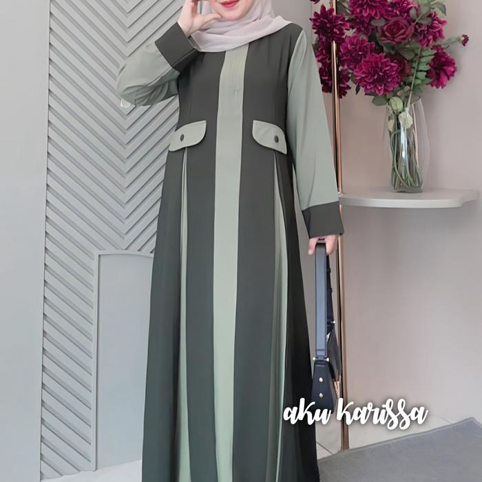 Gambar AKU KARISA Gamis Diandra by aku karissa gamis abaya polos terbaru dan termurah gamis polos umroh Muslim Wanita Dewasa Dress Mewah Pesta Lebaran Remaja Maxi Syari cocok untuk Kondangan Simple gamis  brukat Hitam kain terbaik Kaftan Mutiara - Bronze dari Ilmifashion undefined Tokopedia