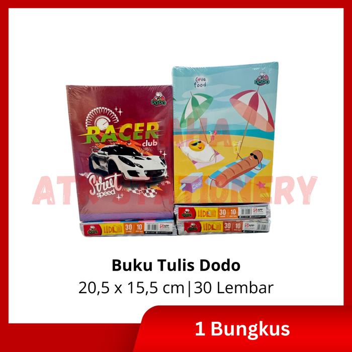 Gambar [1 Bungkus] Buku Tulis Dodo 30/50 Lembar / Buku Tulis Murid Anak Sekolah Dodo 30/50 Lembar - 30 Lembar dari Graha ATK Stationery undefined Tokopedia