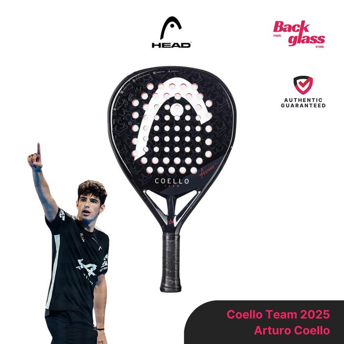 Gambar Head Coello Team 2025 Arturo Coello - Padel Racket Original Authentic Backglass Carbon Fiber Round Diamond Teardrop dari Backglass - Padel Store undefined Tokopedia