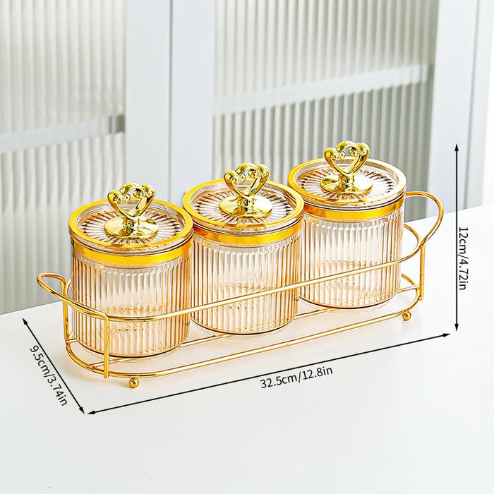 Optivia Storage Promo OPTIVIA Emas Snack Tray Kue Storage Jar Snack Bowl Tempat Saji ...