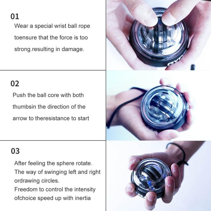 Gambar BAYAR DITEMPAT Gyro Wrist Ball Spinner Alat Latihan Otot Pergelangan Tangan Olahraga di Rumah Simple Orang Tua Lansia Badminton Strength Exercise Gym Fitness dari FERDY ADITYAWAN undefined Tokopedia