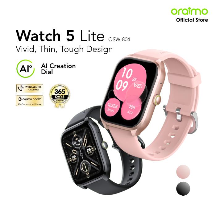 Gambar gebirieru x oraimo Watch 5 Lite Smartwatch [OSW-804] Layar 2.01'' Bluetooth Tahan Lama Tahan Air Debu Layar Monitor Amoled 100+ Mode Olahraga Large Screen Wireless Call Long Battery Life IP68 Waterproof dari oraimo Authentic Store undefined Tokopedia