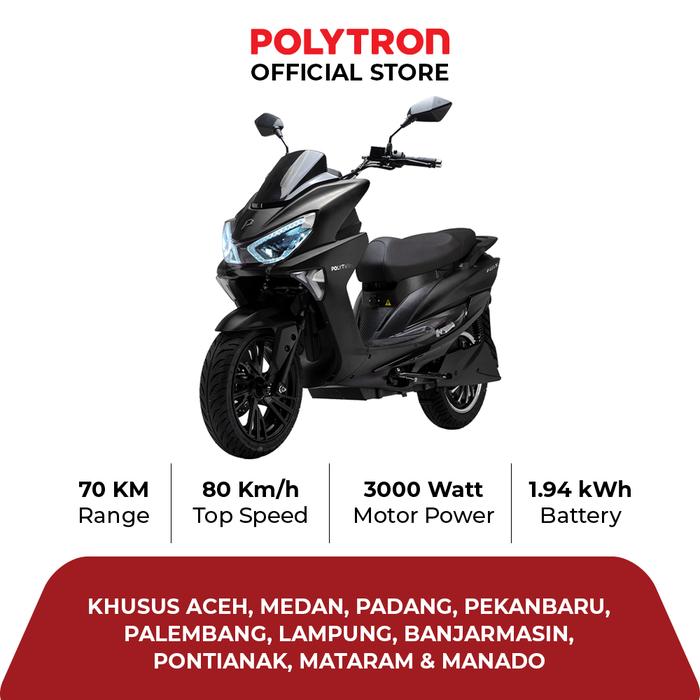Gambar SUBSIDI POLYTRON Fox S Electric Sepeda Motor Listrik - OTR  Aceh, Medan, Padang, Pekanbaru, Palembang, Lampung, Banjarmasin, Pontianak, Mataram, Manado - Midnight Black, Lainnya dari Polytron EV undefined Tokopedia