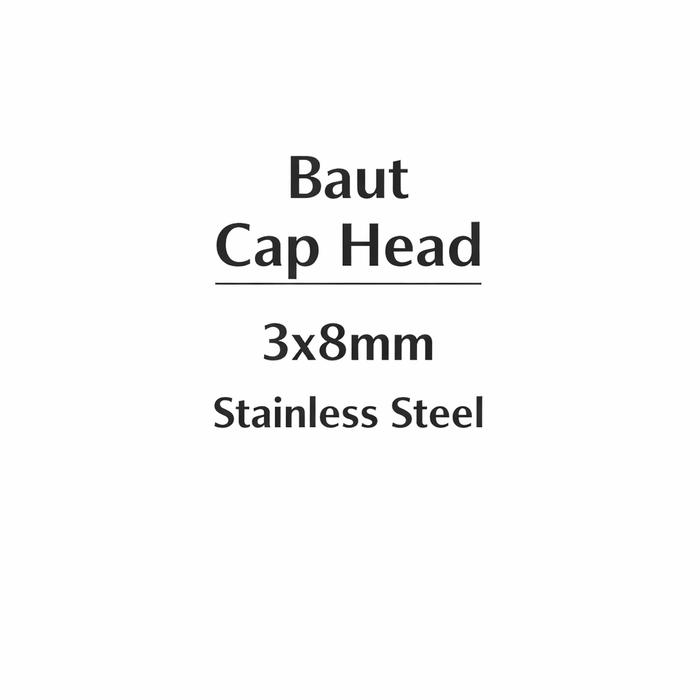 Gambar 5pcs Baut L Hex M3 Stainless Steel Cap Button Head 3mm Hexagon Putih SS304 SS Screw Sekrup - Standard 8mm dari LP Comp undefined Tokopedia