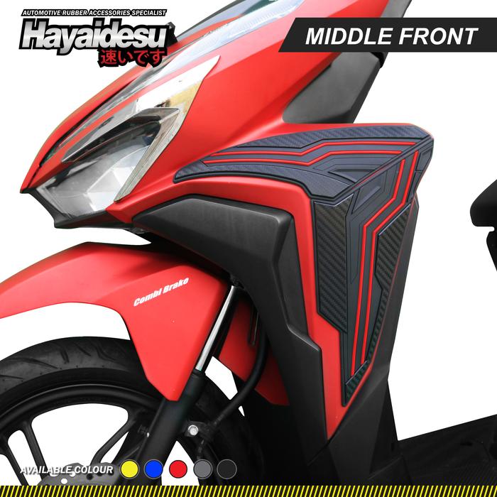 Gambar Hayaidesu Middle Front Body Protector Cover Honda New Vario Click (2018-2021) - MERAH dari Hayaidesu Indonesia Kab. Tangerang Tokopedia