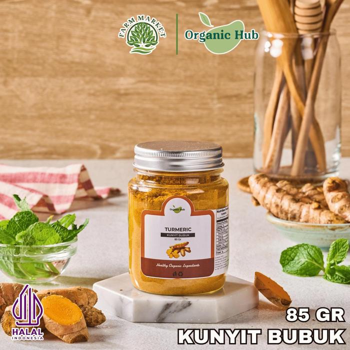 Gambar Organic Hub Kunyit Bubuk Tumeric Powder Untuk Asam Lambung Murni Herbal 85gr - 85 gr dari Farm Market Store Kota Depok Tokopedia