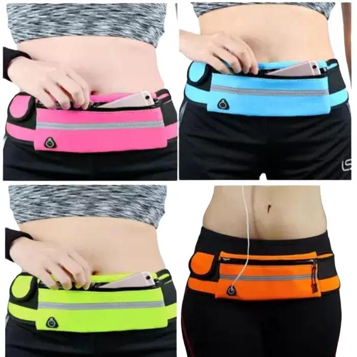 Gambar WATERPROOF BAG / RUNNING BAG BELT / WAIST BELT / TAS PINGGANG OLAHRAGA JOGGING LARI - Merah Muda dari VELBOS undefined Tokopedia