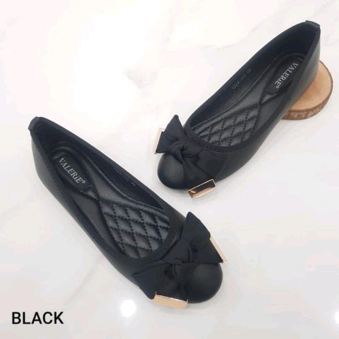 Gambar V222-120 VALERIE Sepatu flat wanita bahan dove size standart (36-41) Shoes Black flat  shoes 3 - black, 36(22-22,5cm) dari valerieshoess_NEW undefined Tokopedia