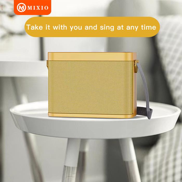 Gambar MIXIO YS-209 Portable Karaoke Speaker Bluetooth for Mobile Phone - Gold dari MIXIO undefined Tokopedia