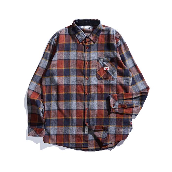 Gambar Lee Cooper Long Shirt Flannel Riley Orange - M dari Lee Cooper undefined Tokopedia