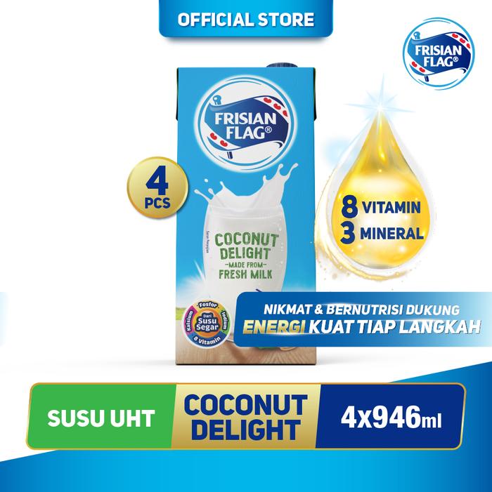 Gambar Frisian Flag Purefarm Susu UHT Coconut Delight 946ml [4 Pcs] dari Frisian Flag Official Store undefined Tokopedia