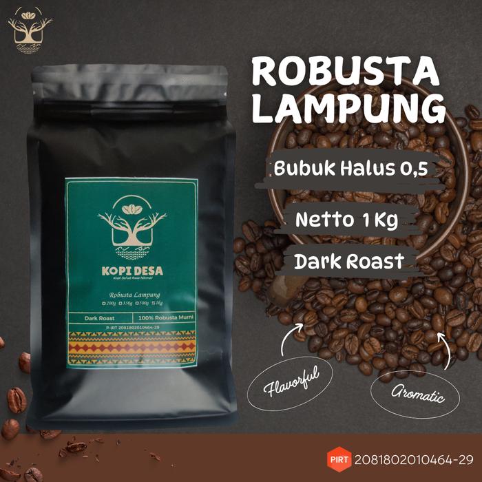 Gambar Kopi Bubuk Robusta Lampung 100% Murni - Kemasan 1 Kg - Coffee dari KOPI DESA LAMPUNG undefined Tokopedia