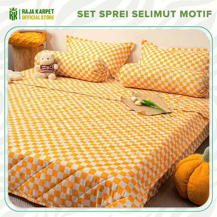 Gambar RAJA x MAK SAN Set Selimut Sprei Sarung Bantal Guling Bahan Microtex Ukuran Single, Queen & King Size - BSKTB 1000, 120X200CM  dari Raja Karpet_NEW undefined Tokopedia