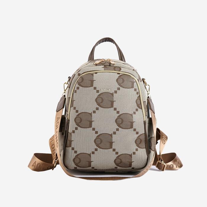 Gambar AOLONG Belle 5032# Tas Ransel Wanita - Backpack Cewek Bahan Kulit PU Leather Premium Model Terbaru BISA COD RS.188 - Mocca dari JIELSHI COLLECTION undefined Tokopedia