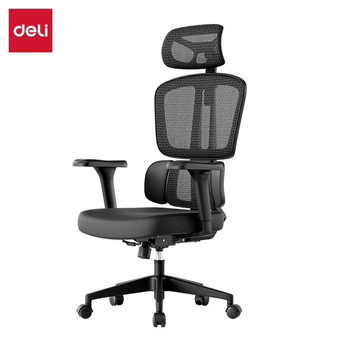 Gambar Deli Kursi Kantor & Gaming Ergonomis 4D Premium Multi-Zone Lumbar Support / 4 Zona Lumbar / 3D Headrest & Armrest / Recline 122° E498X - Hitam dari vusignhome undefined Tokopedia