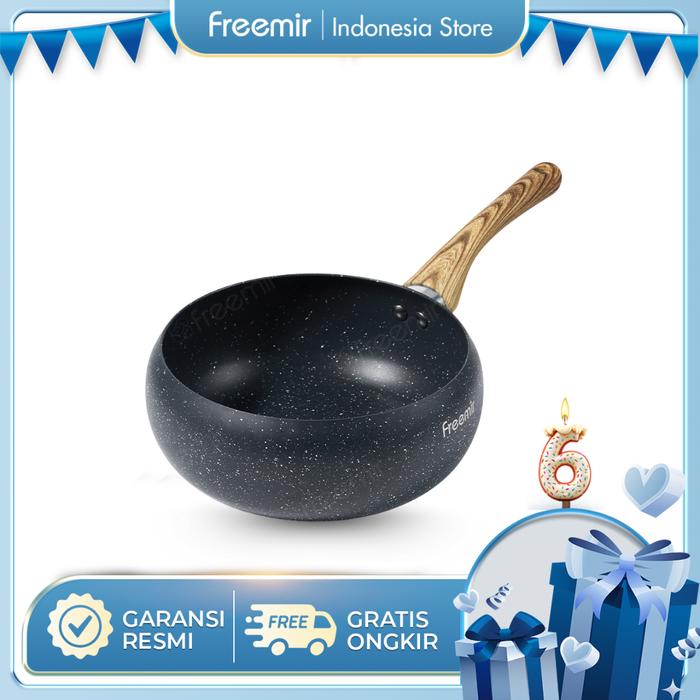Gambar [XCLSV Suanvinzlie PO 30 Sept] freemir Panci Wok Pan Gemoy 20 Cm Kapasitas 2,8 Liter Cekung Dalam Anti Lengket Wok Pan Multifungsi Kitchenware freemir  panci  mpasi dari freemir Indonesia Store undefined Tokopedia