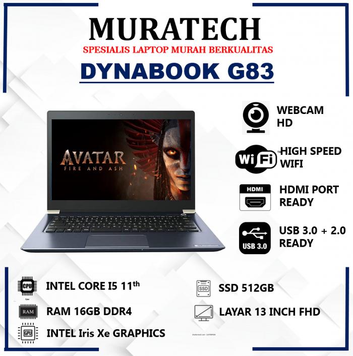Jual Laptop Slim Dynabook G83 Core I5 Ram 16GB SSD 512GB 13 Inch