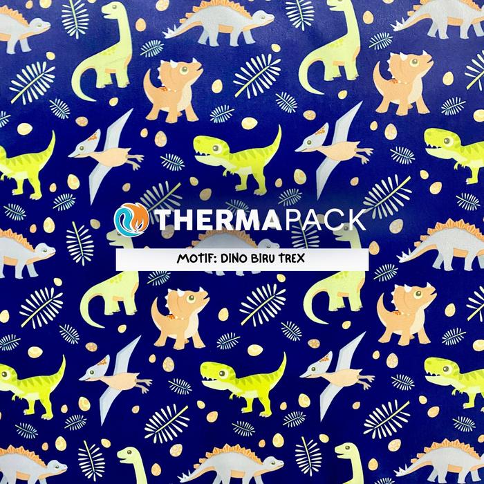 Gambar ThermaPack Premium Motif Cake Bag | Tas Makan Anak Bekal | Lunch Box - Dino Biru, R (Regular) dari Thermapack undefined Tokopedia